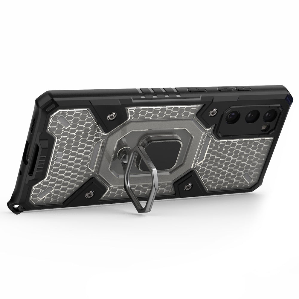 Tough Heavy PC+TPU Hybrid Kickstand Protective Phone Case with Holder Grip Magnetic Metal for Samsung Galaxy S20 FE 2022/S20 FE 4G/S20 FE 5G/S20 Lite - Grey Tough Heavy PC+TPU Hybrid Kickstand Protective Phone Case with Holder Grip Magnetic Metal for Samsung Galaxy S20 FE 2022/S20 FE 4G/S20 FE 5G/S20 Lite - Grey